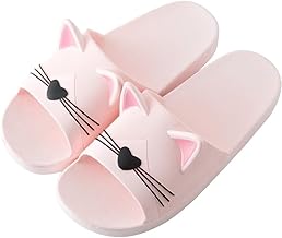 AioTio Pantoufles pour Chats Confortable Femmes Chaussons de Salle Bain Doux Pantoufles de Plage Sandales