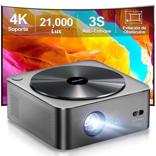 ULTIMEA Proyector Full HD 1080P Nativo con Auto Focus/Keystone, 4K Supporto Cine en Casa 21000Lux, Proyector 5G WiFi Bluetooth, Proyectores Cinema para iOS Android Phone/TV Stick/Laptop ULTIMEA Proyector Full HD 1080P Nativo con Auto Focus/Keystone, 4K Supporto Cine en Casa 21000Lux, Proyector 5G WiFi Bluetooth, Proyectores Cinema para iOS Android Phone/TV Stick/Laptop