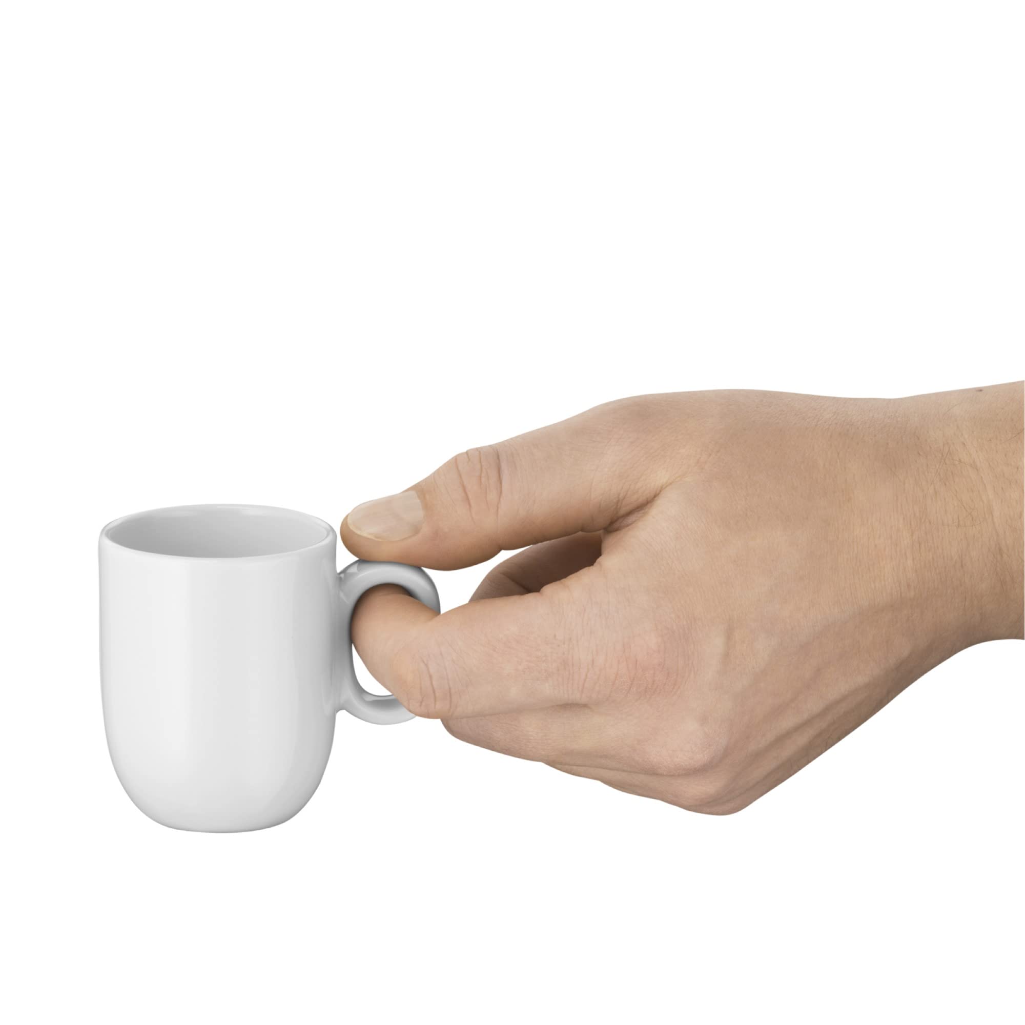 WMF Barista Tassen Set 4-teilig, 2 Kaffeetassen 60 ml mit 2 Untertassen für Espresso, Porzellan, Kaffeeglas, Espressotassen, Kaffeebecher, spülmaschinengeeignet