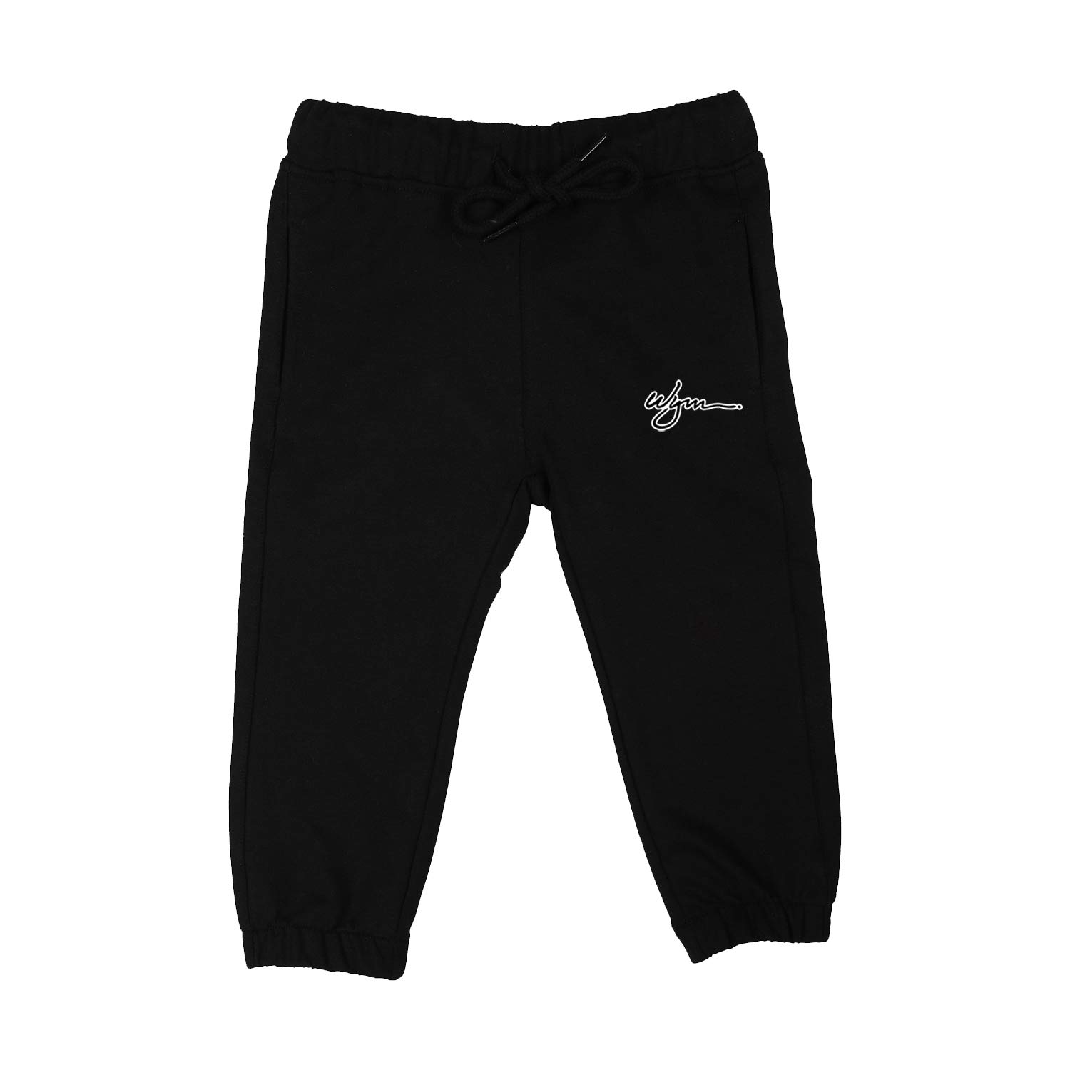 Kids Unisex Cotton Poly Full Length Joggers - Black (KJ004.2)