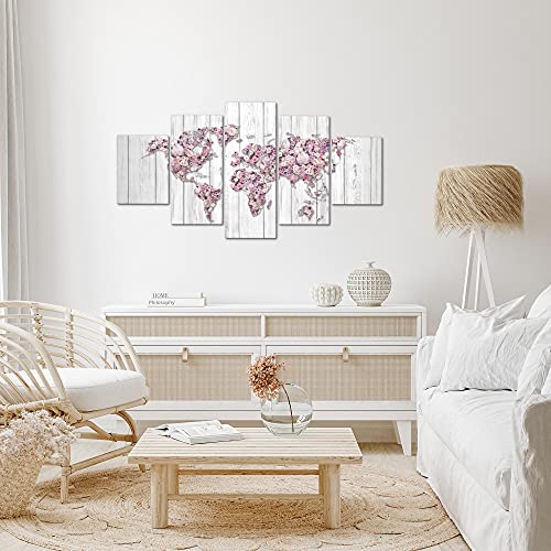 Runa Art Quadri Moderni Mappamondo Astratto 100 x