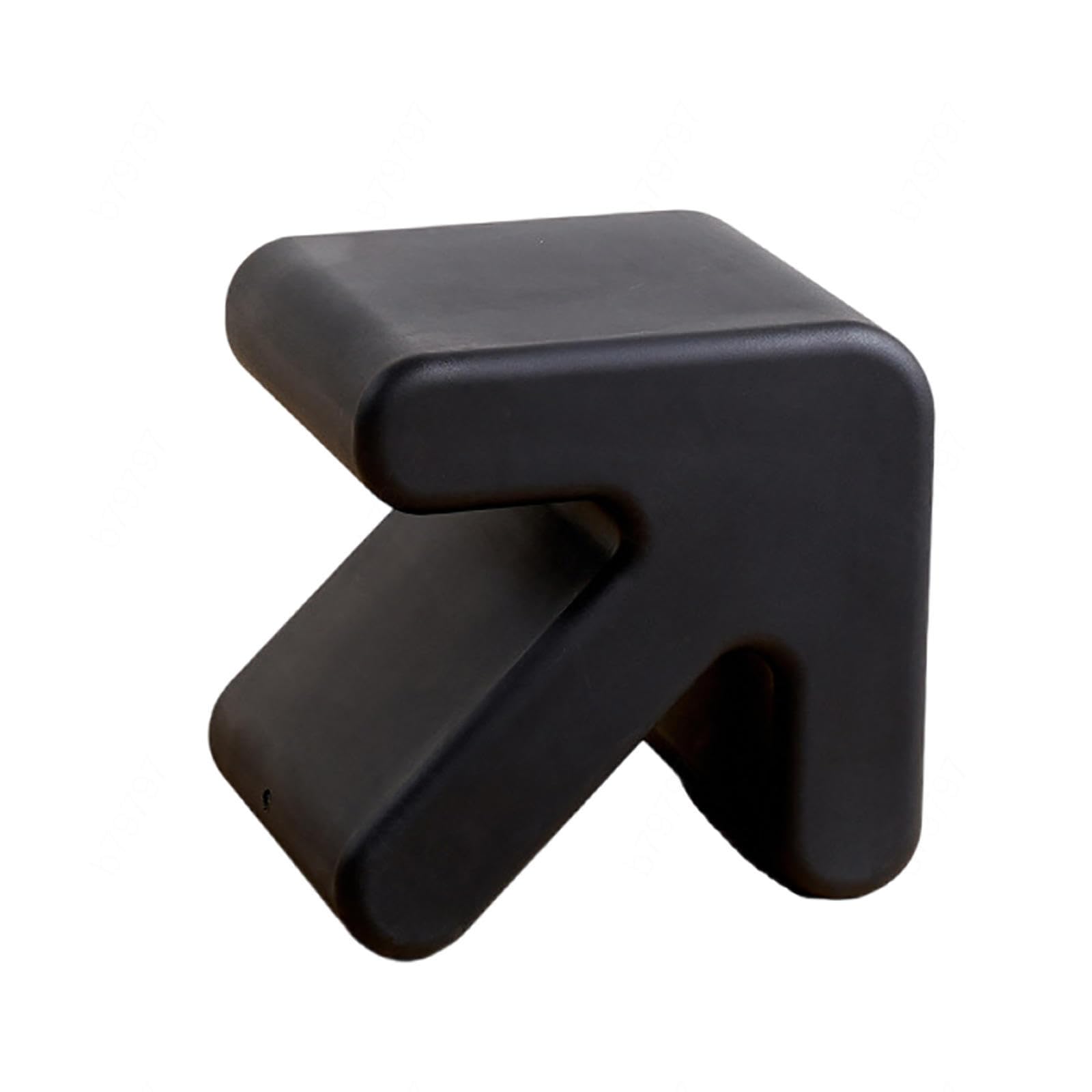 GaRcan Modern Footstool Ottoman Foot Rest, Exquisite Small End Table, Soft Foot Stool with S-Shape, Dressing Makeup Chair, Living Room, Bedroom, Entrance,Yellow (Black 41x42x34cm)