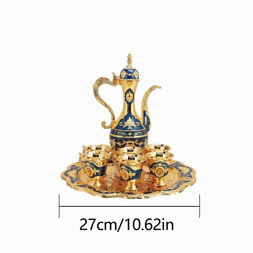 ThéIèRe Marocaine, Service A Thé Marocain, Karaca, CafetièRe Vintage Ensemble De Service à Thé Set Pot Café Turc Avec Tasses Pour Accessoire Artisanaux Cadeau Mariage Tea Ornements Maison