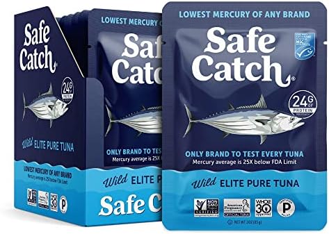 Safe Catch Elite Wild Tuna Fish Lowest Mercury, 3oz, 12-Pack