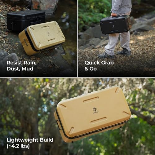 Image of ELECOM NESTOUT Gear Storage Case, Lightweight Hard Shell Organizer, Water-Resistant, Stackable Organizer with Padded Dividers, Fits Cameras & Accessories Travel Outdoor Tech Accessories