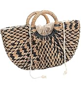 ShelterCast Water Hyacinth Hand Bag Women Stylish Bag With liner, drawstrings and Top Handle