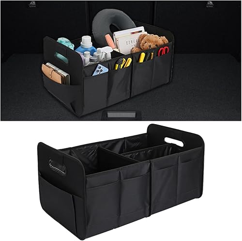 Miniatura 1 de Mandark Organizador de maletero de automóvil, organizador de almacenamiento plegable para maletero con múltiples compartimentos, accesorios de caja