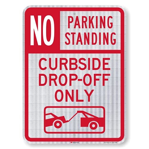Panneau No Parking No Standing en aluminium réfléchissant 3M haute intensité pour signalisation
