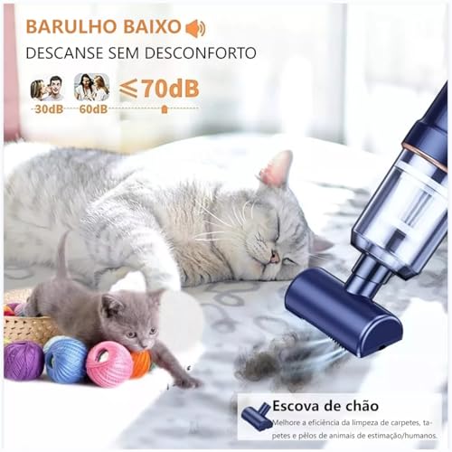 Aspirador de Pó Sem Fio Portátil Coletor de Pó Doméstico 3 em 1 Soprador de Sucção Multifuncional Co