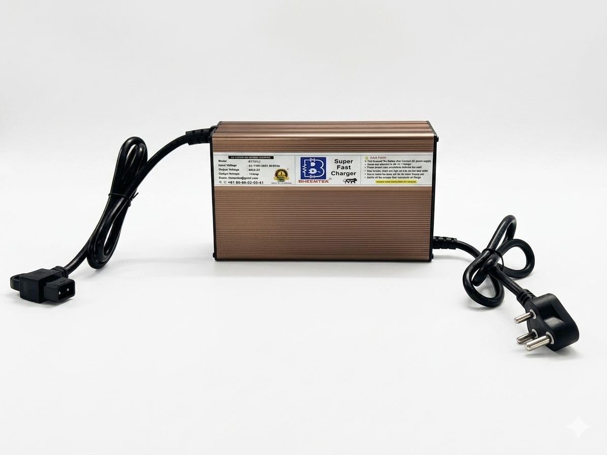 BHEEMTEK 72V 12A Fast Charger for Oben Rorr Electric Bike | 84V DC Output | Smart Charging with LED Indicators-image-49