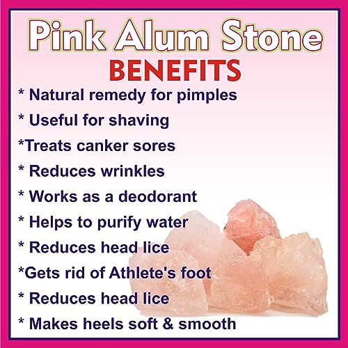 Image of Pink Fitkari Alum for Water Purification, Sores, Teeth Cracks, Skin Care, After Shave, Deodorant - 250 gram