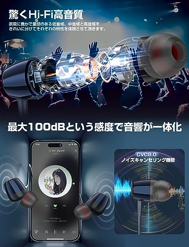 ネックバンドイヤホン◎38時間連続再生◎イヤホン Bluetooth ワイヤレスイヤホン Bluetooth5.3技術 ブルートゥースイヤホン CVC8.0ノイズキャンセリング Type-C急速充電