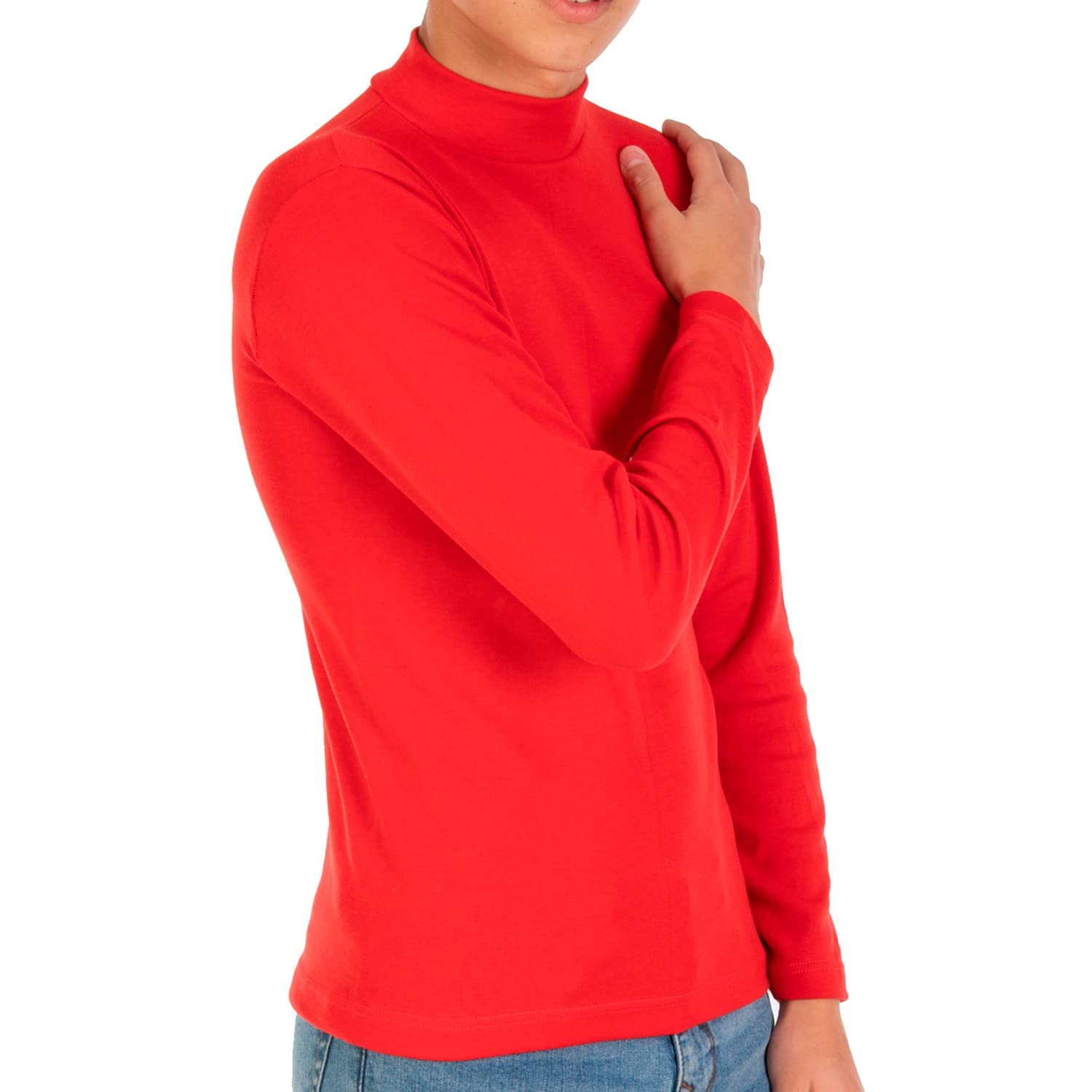 Pack de 2 Semicisne Lacotex Infantil L127 de Algodón, Manga Larga, Cuello Medio. Camiseta Unisex con Interior Cálido.