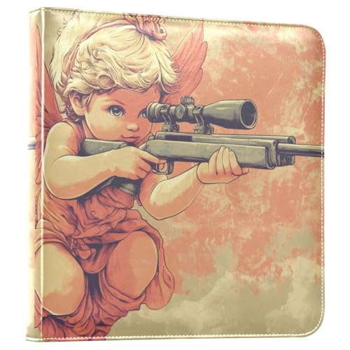 Álbum de Fotos Adhesivo DIY Scrapbook Retro Cupido Día de San Valentín Álbum 3 Anillas 40 Páginas 8x10 para Recuerdos miniatura 1