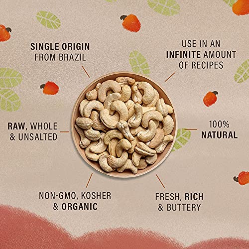 Botanica Raw Whole Cashews, 24 Oz | Organic | Crunchy | Unsalted | Vegan, Keto And Paleo Friendly #TOP3