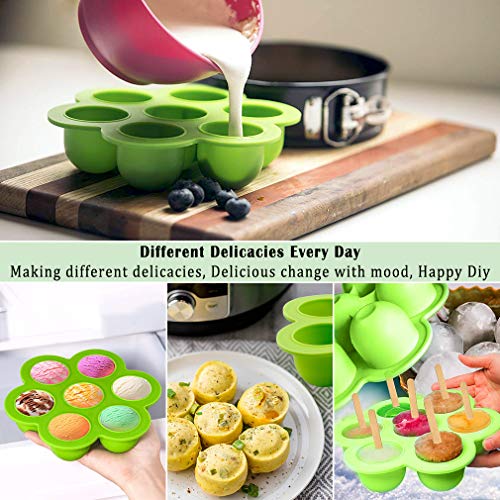 image for ROTTAY Silicone Egg Bites Molds and Steamer Rack Trivet with Heat Resi