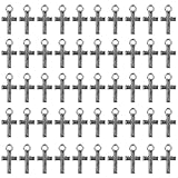 【Material de Alta Calidad】 El colgante de cruz está hecho de aleación de alta calidad, que es fuerte y duradera, la cruz artesanal es liviana y hermosa, resistente al desgaste y no se deforma fácilmente, puede usar el colgante de cruz para hacer joyas para mucho tiempo