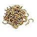 Aexit 50 Pcs M2mm Brass Plated Shouldered Cup Hook Screw In Hat Coat Peg Bolts (82a18d06086a941ddd0aff5c795c9f3b)