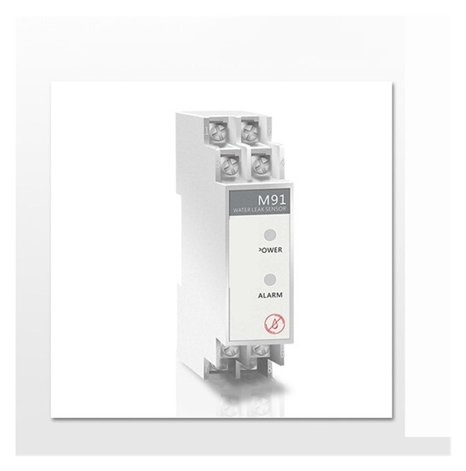 Alarm for Wasserlecks im Haushalt Wassertauchdetektor Ton-Licht-Alarm DIN-Schienenmonta Wassertank-Vollwasseralarm