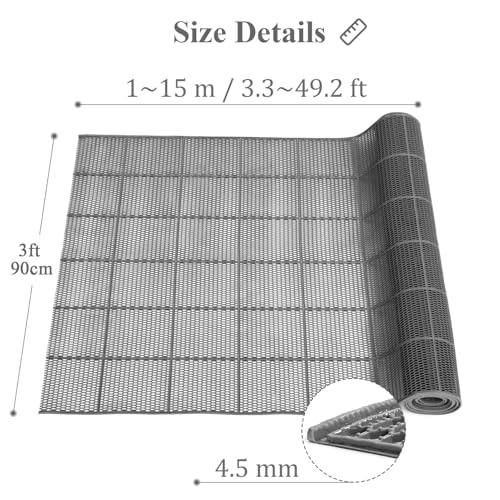 Tapis de drainage antidérapant 4,5 mm revêtement sol imperméable résistant - 6