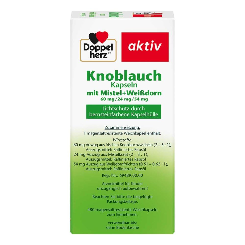 DOPPELHERZ aglio. Kap.m.vischio+biancospino 60/24/54 mg 480 pezzi
