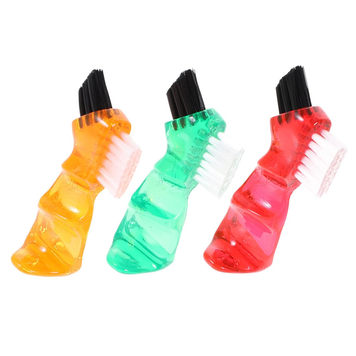 Spazzolino per Dentiera Mini 3 Pezzi in Plastico Pp | Multifunzione per Pulizia Dentiera, Formato Portatile da Viaggio, Finitura Liscia e Pratica