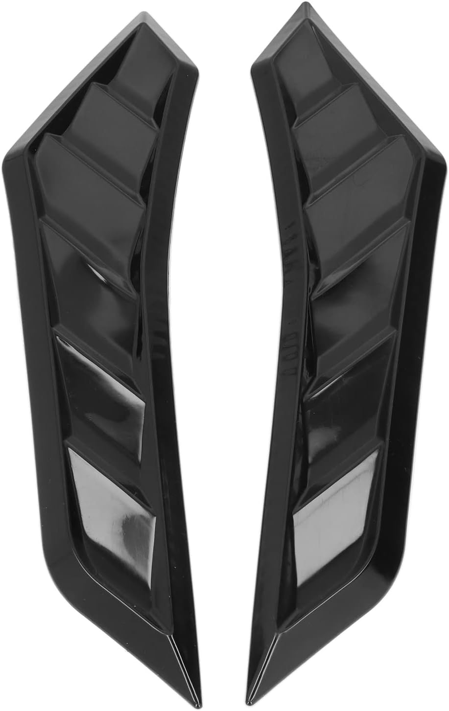 Acouto Gloss Black Hood Vents Bonnet Cover Rubber Front Bonnet Vent Universal for Car