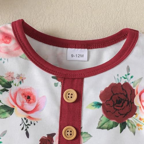 Baby Girl Clothes Outfits Ruffle Sleeve Shirt Top and Pants Toddler 3 Piece Set Fall Winter4