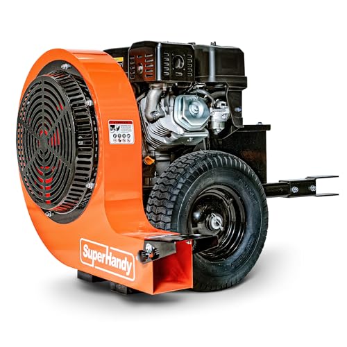 SuperHandy Tow-Behind Leaf Blower – 15HP Electric Start Gas Engine, 3000 CFM, 207 MPH Air Speed, Adjustable Airflow, Metal Impeller, Clevis Pin Hitch
