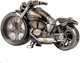 Gearmax Creative Clock in Shape of Retro Motorcycle Classic Motorbike Vintage Alarm Clock Home Office Shelf Decoration