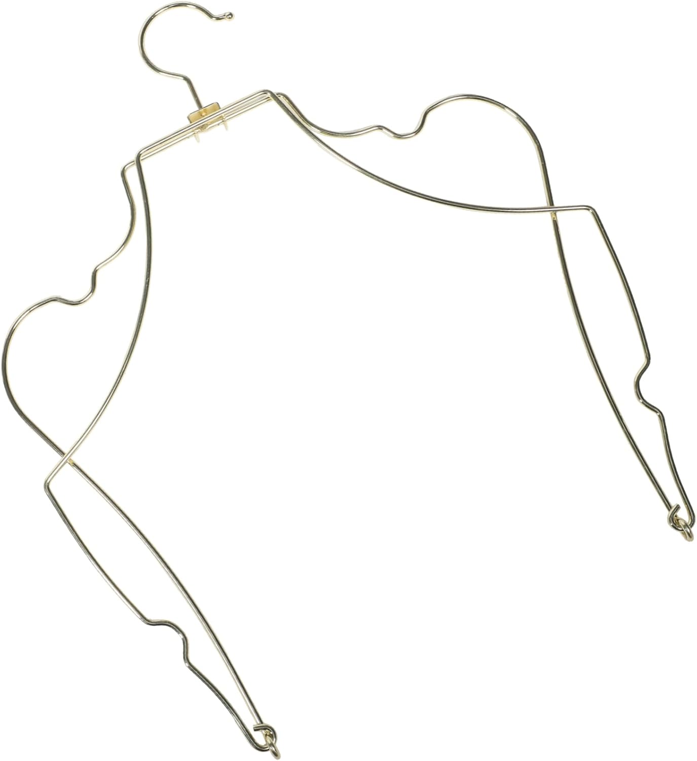 Cabilock Metal Wire Swimsuit Hanger Body Shape Display Rack for Swimwear Bikini Foldable Bathing Suit Organizer with Wrinkle Resistant Sturdy Construction Gold