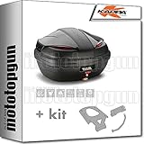 K47NN + KR1163 KAPPA MALETA K47NN MANTA 47 LT + PORTAEQUIPAJE MONOLOCK COMPATIBLE CON HONDA PCX 125 150 2014 14 2015 15