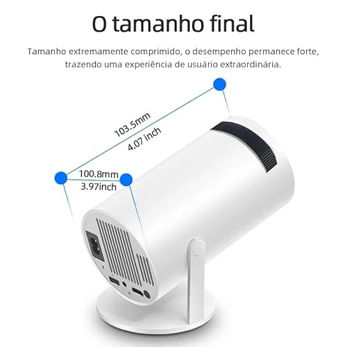Mini Projetor Portatil 5G Wifi 6 Bluetooth 5.0, Projetor 4K 1080P Full HD Suporte 8000 Lumens, Proje