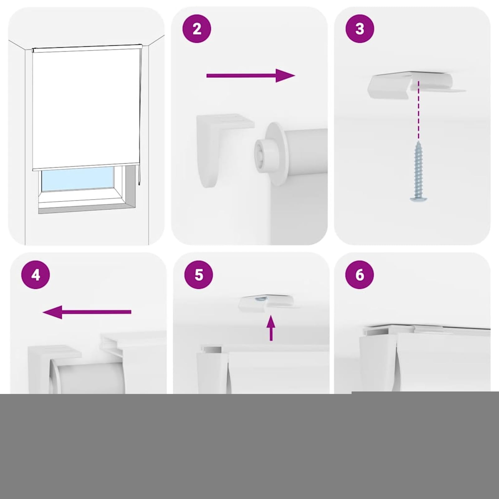 Gecheer Duschrollo mit Kassette 150x240 cm Stoffbreite 146 cm Schalentiere, Duschrollo mit Seitenzug Wasserdichtes Duschvorhang Rollo für Badewanne4015028