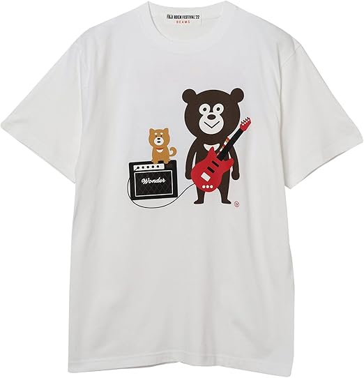 Amazon ビームスティー Beams T Tシャツ Web限定 Men Fuji Rock Festival 22 Beams The Wonderful Design Works Shiba G メンズ White M Tシャツ カットソー 通販
