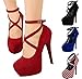 Sexy Fashion Womens Platform Pumps Strappy Buckle Stiletto High Heels Shoes