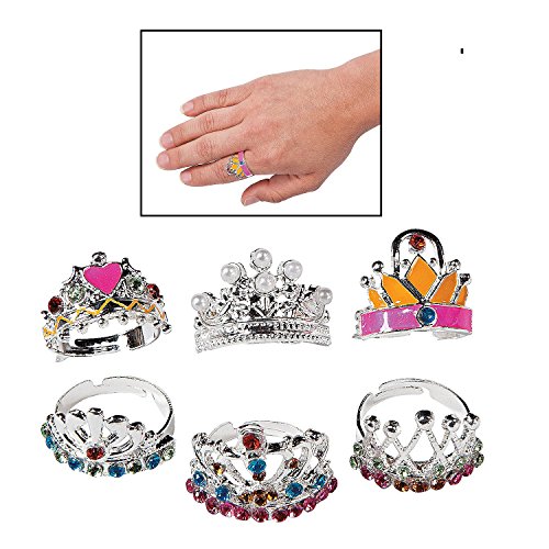 Adjustable Princess Crown Rings (1 dz)