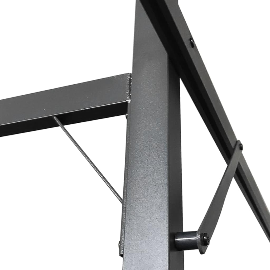 Pergola con tetto scorrevole, tortora, 295 x 292 x 230 cm, gazebo da giardino con robusto telaio in acciaio e alluminio, dispenser di ombra flessibile per terrazza, giardino e esterni