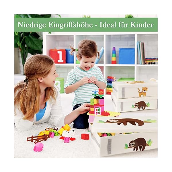 GRINSEZWERGE 2er-Set Spielzeugkiste zur Aufbewahrung unter dem Bett | Unterbettbox Kinder | Aufbewahrungsbox Kinder… – Bild 5