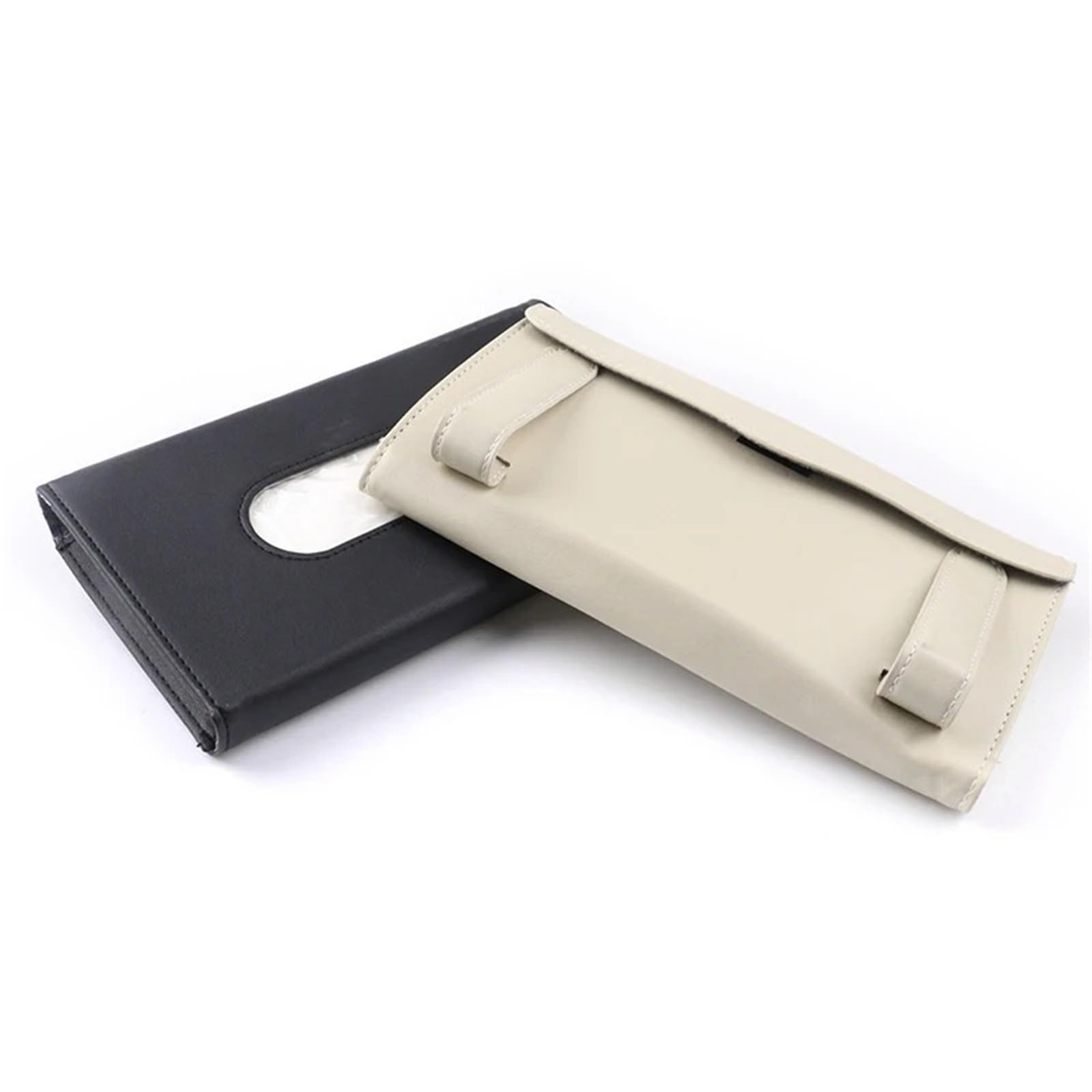Car Visor Tissue Box Holder 2pc Car Visor Tissue Holder Leather Hanging Paper Towel Clip Napkin Backseat Case Auto Interior(Deep Gray)