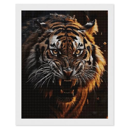 Loisir créatif adulte diamant painting tigre débutant
