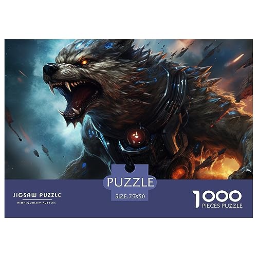 Puzzle en bois jeu d'intelligence 1000 pièces sci-fi décoration murale 75x50 - 2