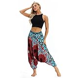 Kulywon Yoga Leggings Women Casual Summer Loose Yoga Trousers Baggy Boho Aladdin Jumpsuit Harem...