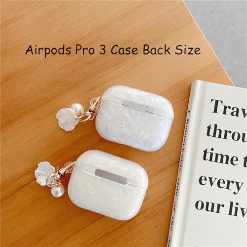 Image of OTOPO for Cute Airpods Pro 3 Gen Case Girl Women 2025 with Cleaner Kit, Glitter Shell Pattern Apple iPod Pro 3rd Generation Protective Cover Skin with Pearl Shell Keychain, Colorful