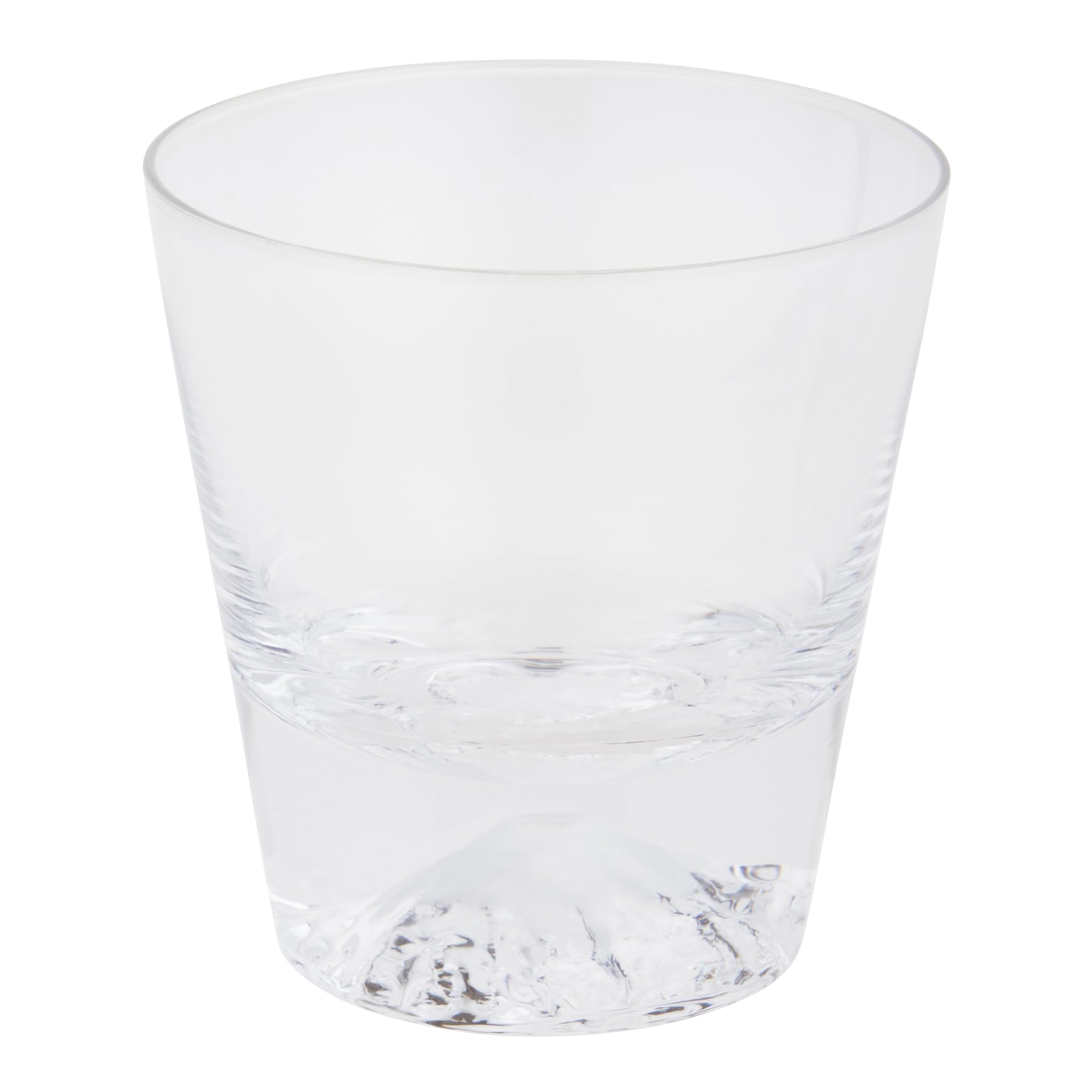 Tajima Glass Edo Glass TG15-015-R Mt. Fuji Rock Glass, Approx. Diameter 3.5 x Height 3.7 inches (9.5 cm), Capacity Approx. 9.1 fl oz (270 ml), Mt. Fuji Transparent, Gift, Celebration, Made in Japan : 