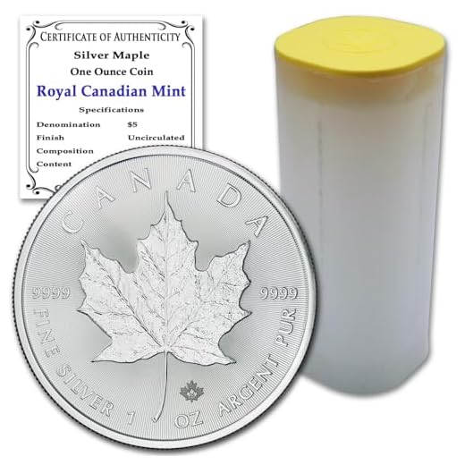 CA 1988 - Present (Random Year) Lot of (10) 1 oz Silver Canadian Maple Leaf Coins Brilliant Uncirculated with our Certificates of Authenticity by CoinFolio BU