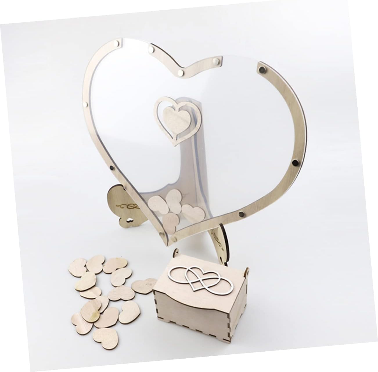 Wedding Guestbook Set Wooden Heart Guest Book Perfect for Reception Decor