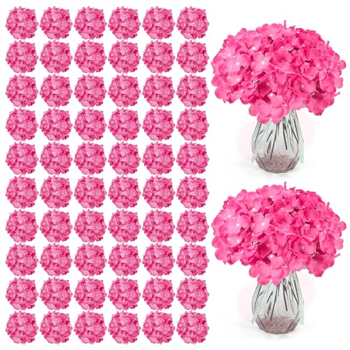 Auihiay 104Pcs Hydrangea Artificial Flowers, Artificial Hydrangea Flowers
