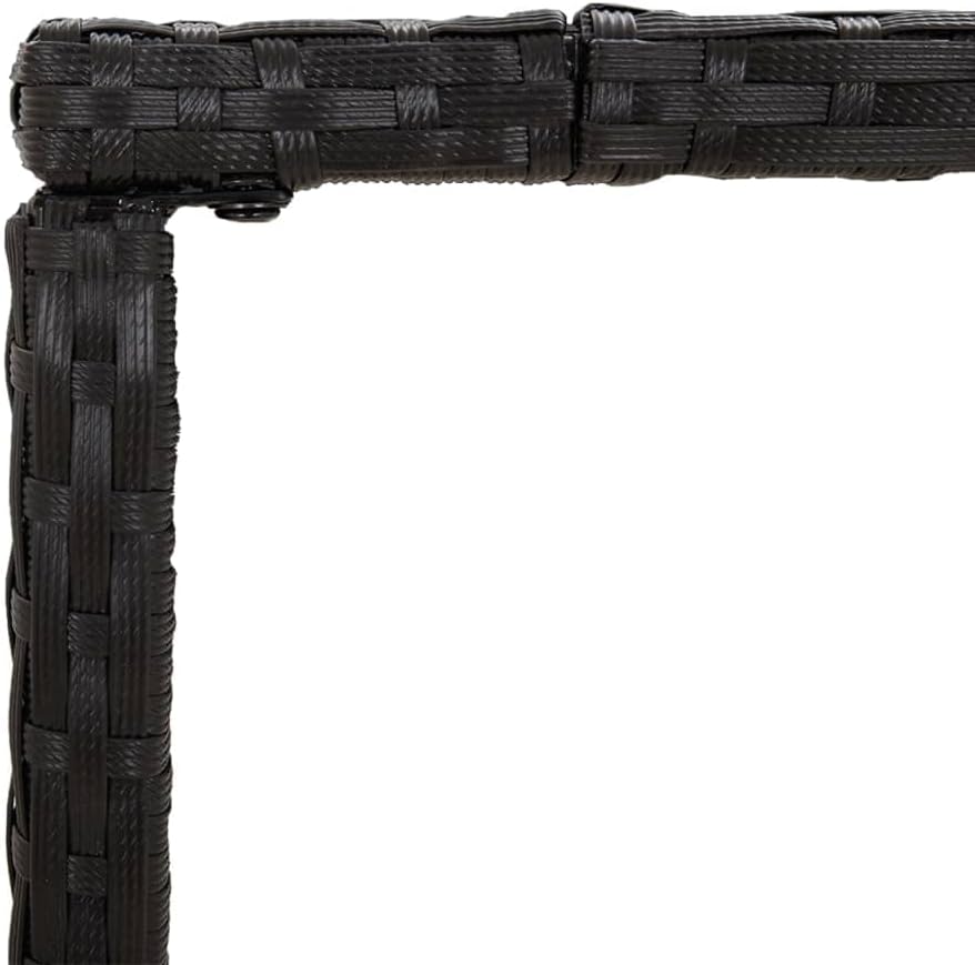 3 Piece Patio Bar Set Black Poly Rattan, Garden Furniture Sets