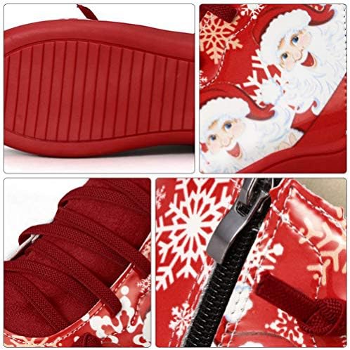 Holibanna 1 Pair Santa Booties Women’s Slippers Ladies Christmas Shoes Santa Claus Ankle Boots Women Christmas Boots Elf Slippers Socks Xmas Short Boots Artificial Pu Miss Men's Shoes Winter | Image 1